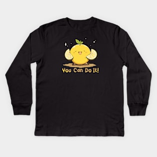 Yuzu Cheering You Can Do It Kids Long Sleeve T-Shirt